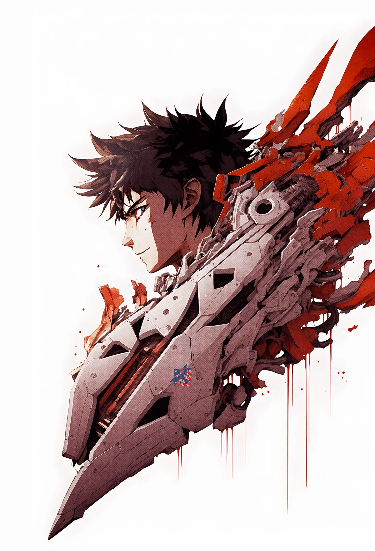 BTW – anime-style mecha illustration